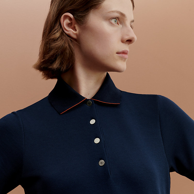 ポロシャツ ボタン付 H刺繍 | Hermès - エルメス-公式サイト
